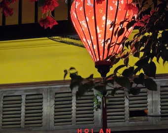 Hoi An Bamboo Lantern 35cm | Handmade Silk Hanging Decor (Floral/Solid Color) - Vietnamese Wedding Decor - Lanterns for Patio - Home lamps