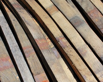 Whiskey Barrel Oak Staves - Bourbon Barrel American Oak Barrel Staves - DIY Project Wood - Reclaimed Wood, Rustic Wood, Weathered Wood