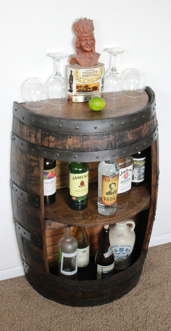 Wine barrel with shelves sale