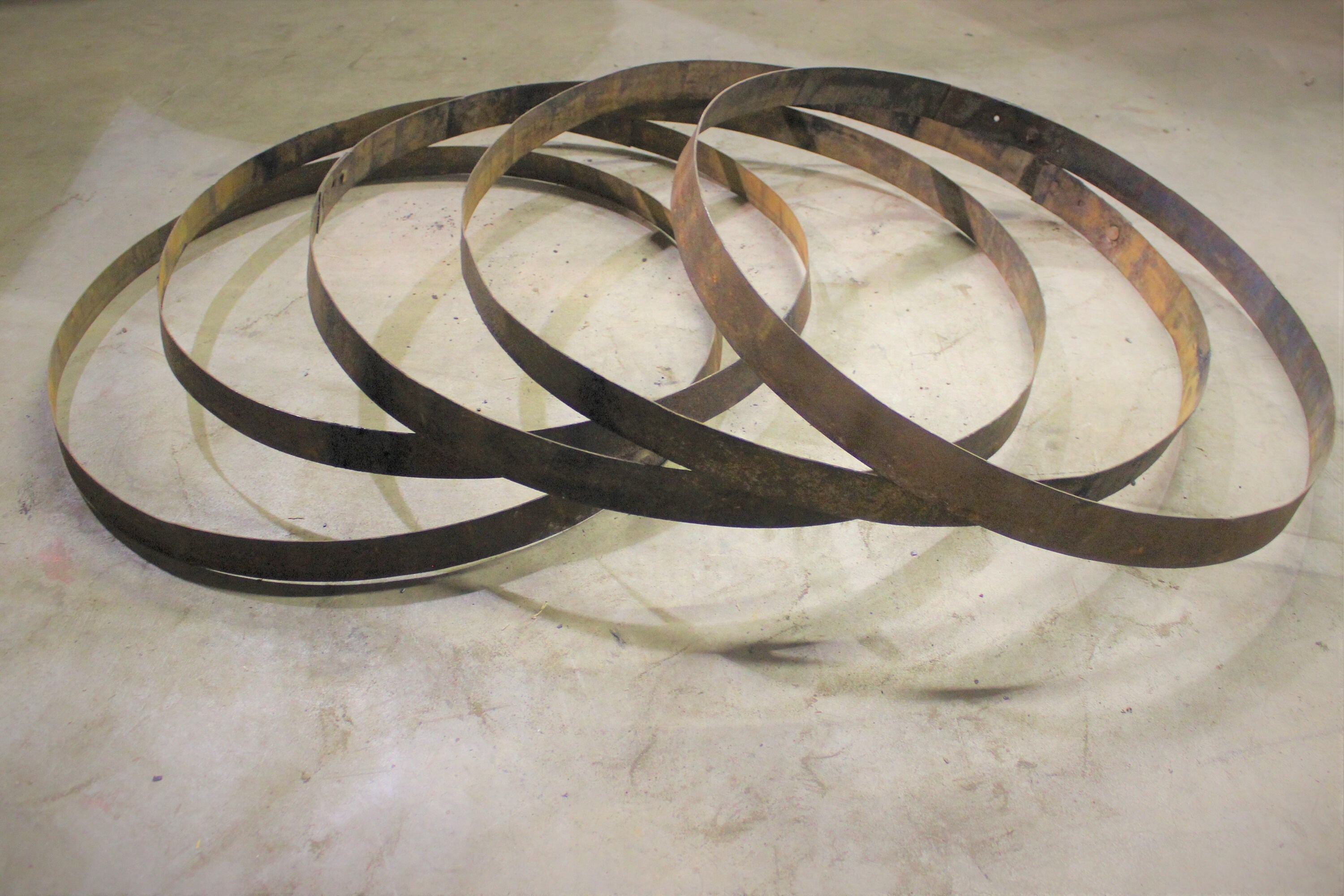 5 Pack Steel Whiskey Barrel Hoops Whiskey Barrel Rings Etsy UK