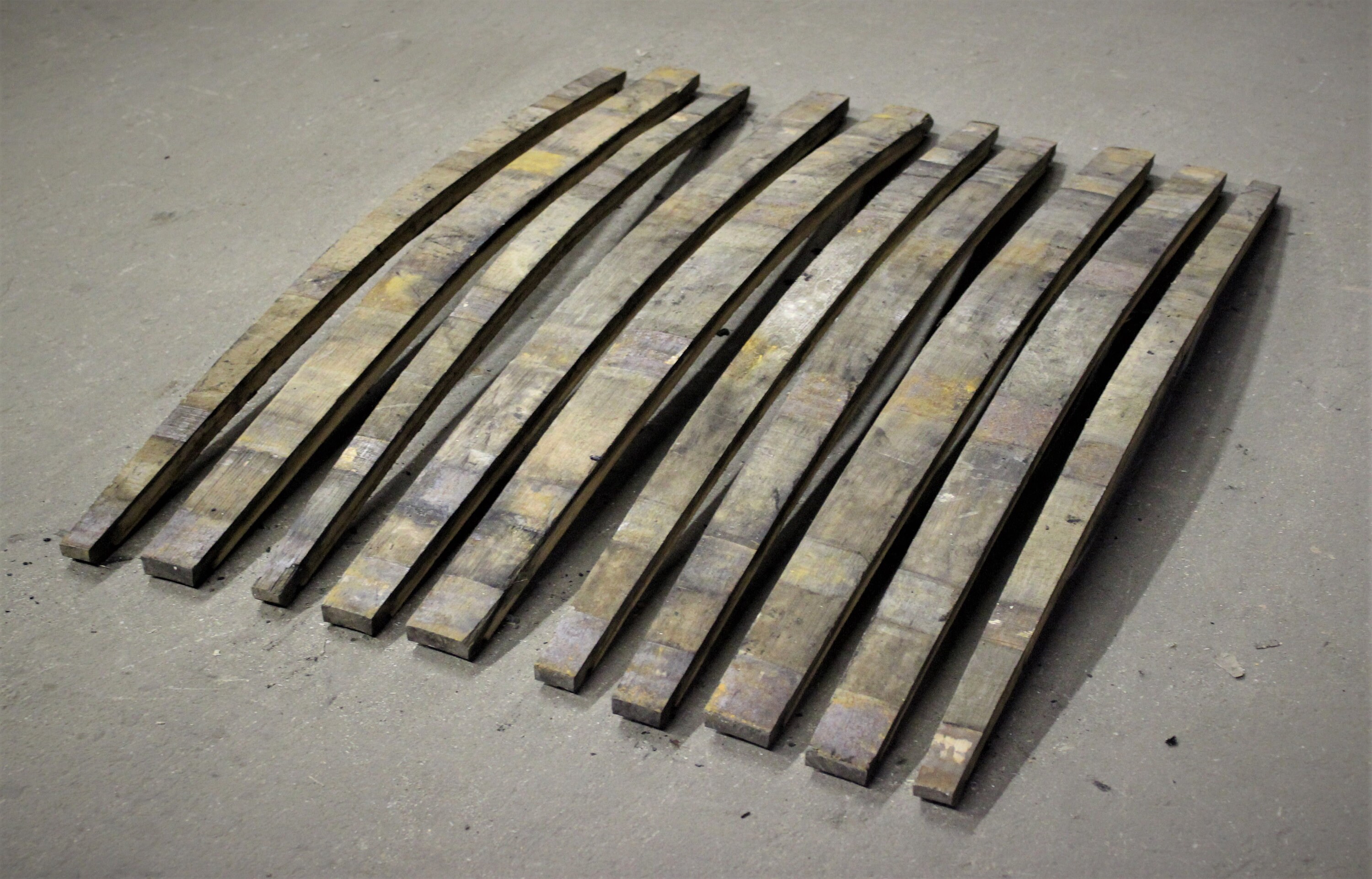 10 Pack Oak Whiskey Barrel Staves Reclaimed Whiskey Barrel Wood Stave Barrel Parts Barrel