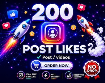 Crescita di 200 like su Instagram Post/Reel / Servizio autentico e organico