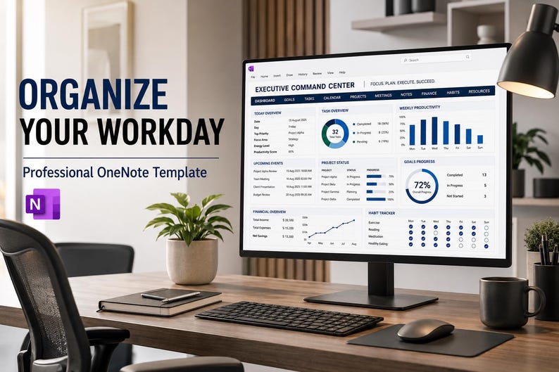 Onenote Template 2026 | Weekly Planner | Onenote Planner | Professional ...