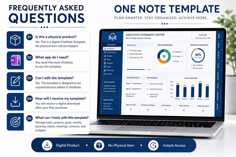 Onenote Template 2026 | Weekly Planner | Onenote Planner | Professional ...