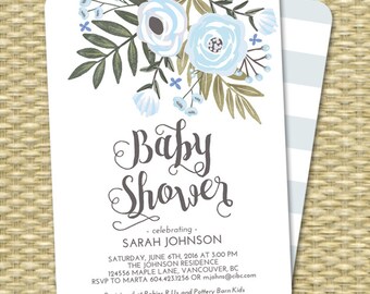 baby boy shower invitation etsy