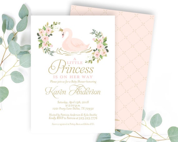 swan baby shower