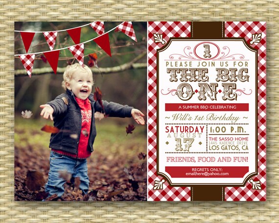 1st Birthday Invitation Western BBQ 1st Birthday Invite First Birthday BBQ Picnic Invitation Western BBQ Birthday Invitation Printable Il_570xn
