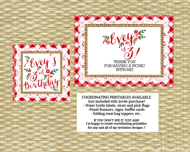 1st Birthday Invitation Birthday Picnic Party First Birthday - Etsy