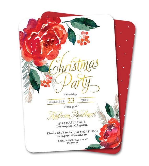 christmas party invite holiday party invitation xmas party invite