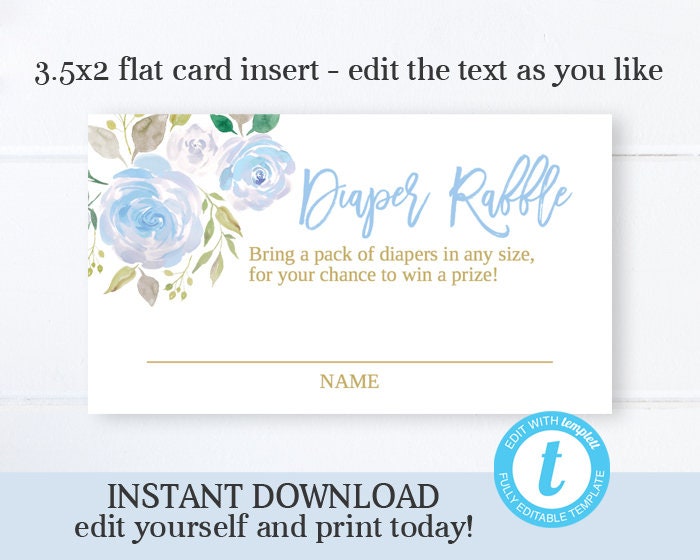 Baby Shower Invitation Boy Printable Floral Baby Shower | Etsy