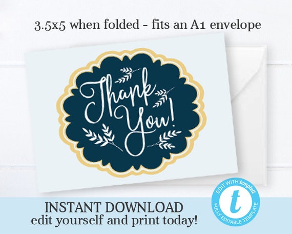 Once Upon a Time Baby Shower Thank You, Storybook Baby Shower Thank You, Editable Thank You, Instant Access, Templett, Baby Shower Thank You Il_570xn