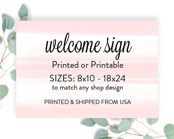 Welcome Sign, Printed or Digital - Made to Match Any Design - Bridal Shower, Baby Shower, Birthday Party, Baptism Sign Il_570xn
