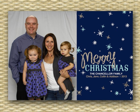 Photo Christmas Card Custom Christmas Card Christmas Photo Card Holiday Photo Card Modern Christmas Card Printable Christmas Card Il_570xn