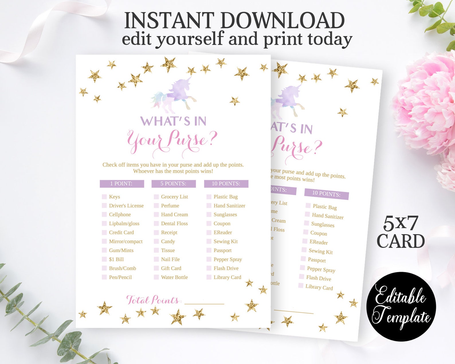 Printable Unicorn Baby Shower Game BUNDLE Six Printable Baby - Etsy