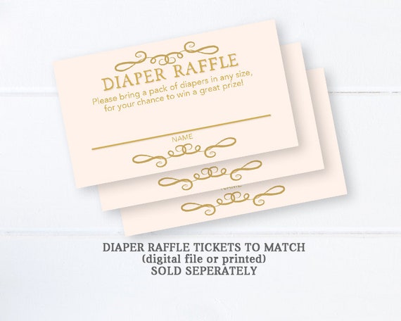 diaper raffle tickets made to match storybook baby shower boy tickets made