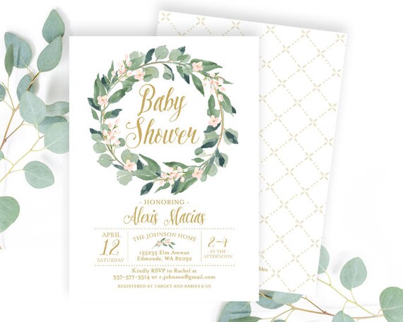 spring baby shower invitations
