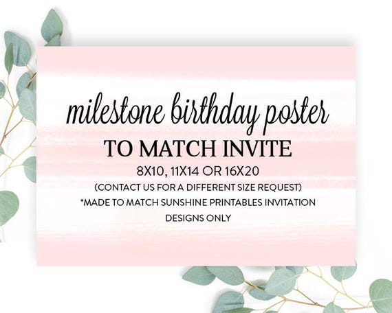 Birthday Poster Birthday Sign - ADD ON - Printable DIY Birthday Poster - To Match Any Il_570xn