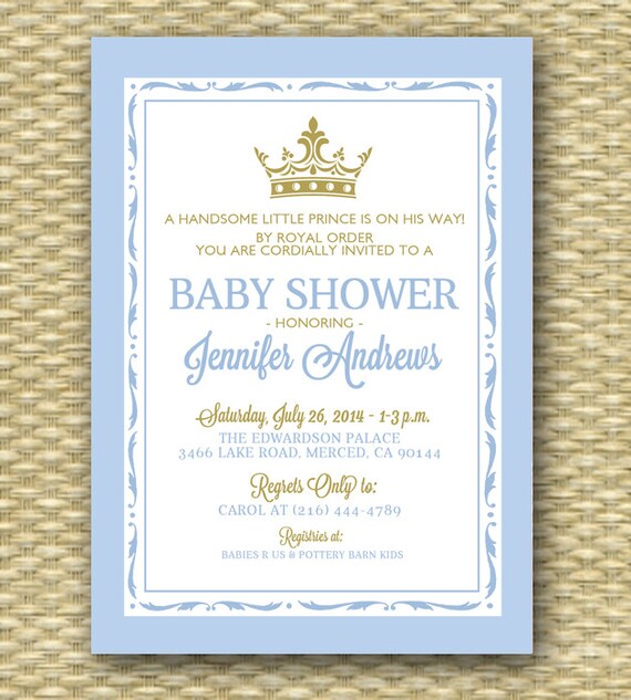 royal baby boy shower invitations