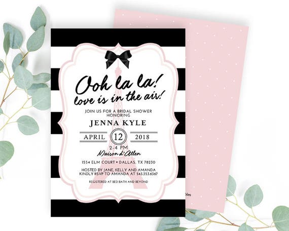 Paris Bridal Shower Invitation Paris Shower Invitation Eiffel