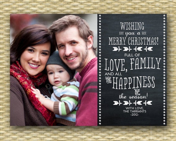 Christmas Photo Card Customized DIY Printable Holiday | Etsy