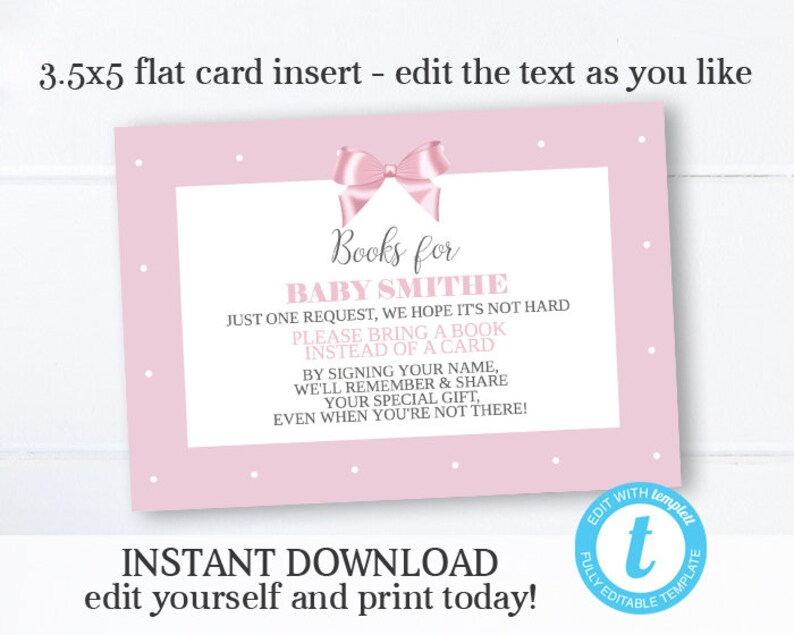 Little Lady Baby Girl Shower Invitation Editable Template Sweet Baby Girl Little Lady Pink and White Baby Shower Printable Invite image 5