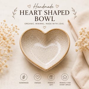 Heart Shaped Pottery Bowl Template | Ceramic Trinket Dish Slab Building (Digital PDF)