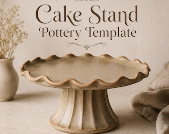 Szablon stojaka na ciasto | Ceramiczna forma do krojenia ciasta | Budowa stojaka na desery DIY | Przyjazny dla początkujących | Pobierz natychmiast