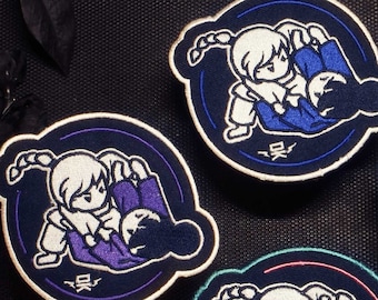 BJJ Jiu Jitsu - Girls Rolling Patch Black/Blue, Black/Purple, Aqua/Navy, Pink/Teal, Pink/Blue accessory