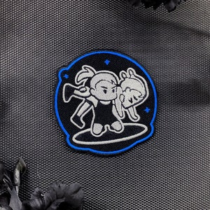 Brottning - Brandmansmärke för flickor Svart/Blå