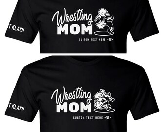 Wrestling - Wrestling Mom for Daughters or Sons - Adult Size Black Shirt - Distant Klash