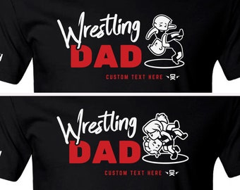Wrestling - Wrestling Dad for Daughters or Sons - Adult Size Black Shirt - Distant Klash