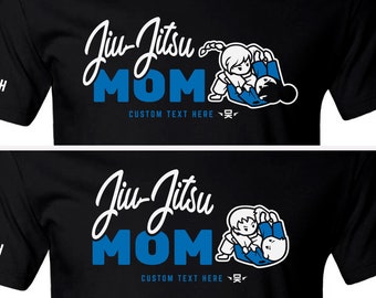 BJJ - Jiu Jitsu Mom for Daughters or Sons - Adult Size Black Shirt - Distant Klash