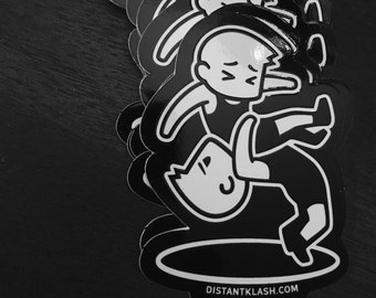 Suplex Stickers - Distant Klash - Wrestling Black Cute Tough Grappling