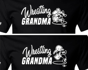 Wrestling - Wrestling Grandma for Daughters or Sons - Adult Size Black Shirt - Distant Klash