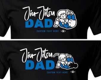 BJJ - Jiu Jitsu Dad for Daughters or Sons - Adult Size Black Shirt - Distant Klash