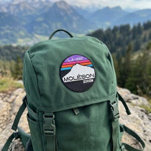 Parche Moléson Suiza bordado alta calidad | Patch montaña Gruyères | Parche bordado senderismo mochila | Suisse Romande