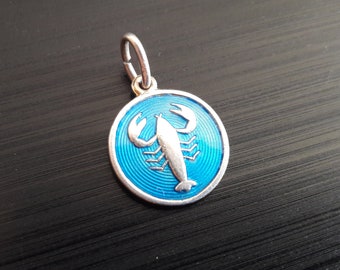 Vintage Silver Virgo Zodiac Pendant David Andersen