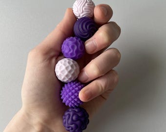 Magnetic Fidget Toys Set, 6 Textured Sensory Balls, Tactile Desk Fidgets for Adults and Teens