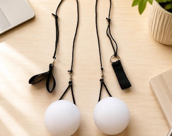LED Poi Balls Set, Beginner Poi Spinning Toy, Light Up Flow Arts Dance Prop, Coordination Skill Gift for Kids and Adults