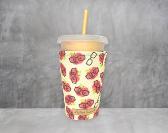 Teachers, Apples, Coffee Cozy, Iced Coffee , Coffee, Cozy, Cold Brew, Drink Cozy, Cup Sleeve, Insulated Drink Sleeve