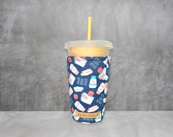 Coffee Teach Repeat  Trees Coffee Cozy, Iced Coffee , Coffee, Cozy, Cold Brew, Drink Cozy, Cup Sleeve, Insulated Drink Sleeve