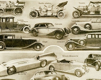 1948 illustration de voitures vintage illustration d'autos Image d'automobiles  Poster de Voitures ancienne Cadeau voiture Poster de camion