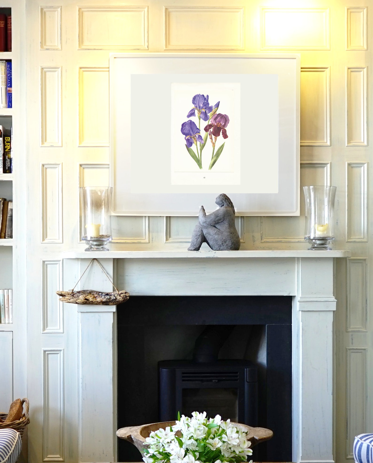 Purple Iris Wall Art Print 1964 Vintage Botanical Art Violet Etsy