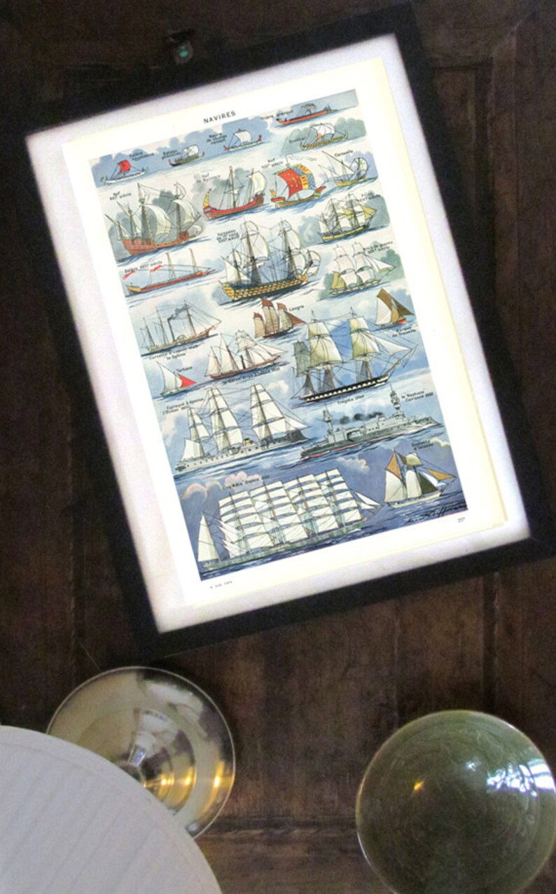 1948 Vintage Boat Print Vintage Nautical Boat Decor Antique Etsy