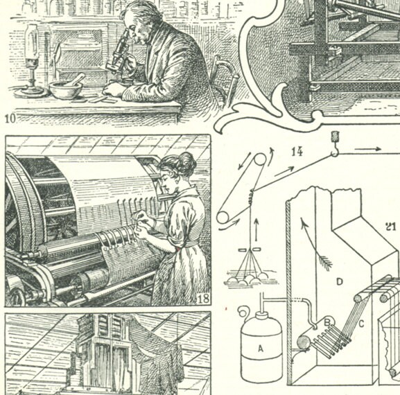 Soie 1922 Gravure Vintage Soie Production Mûrier Ver à Tissage Arts Du Fil Dictionnaire Français 192
