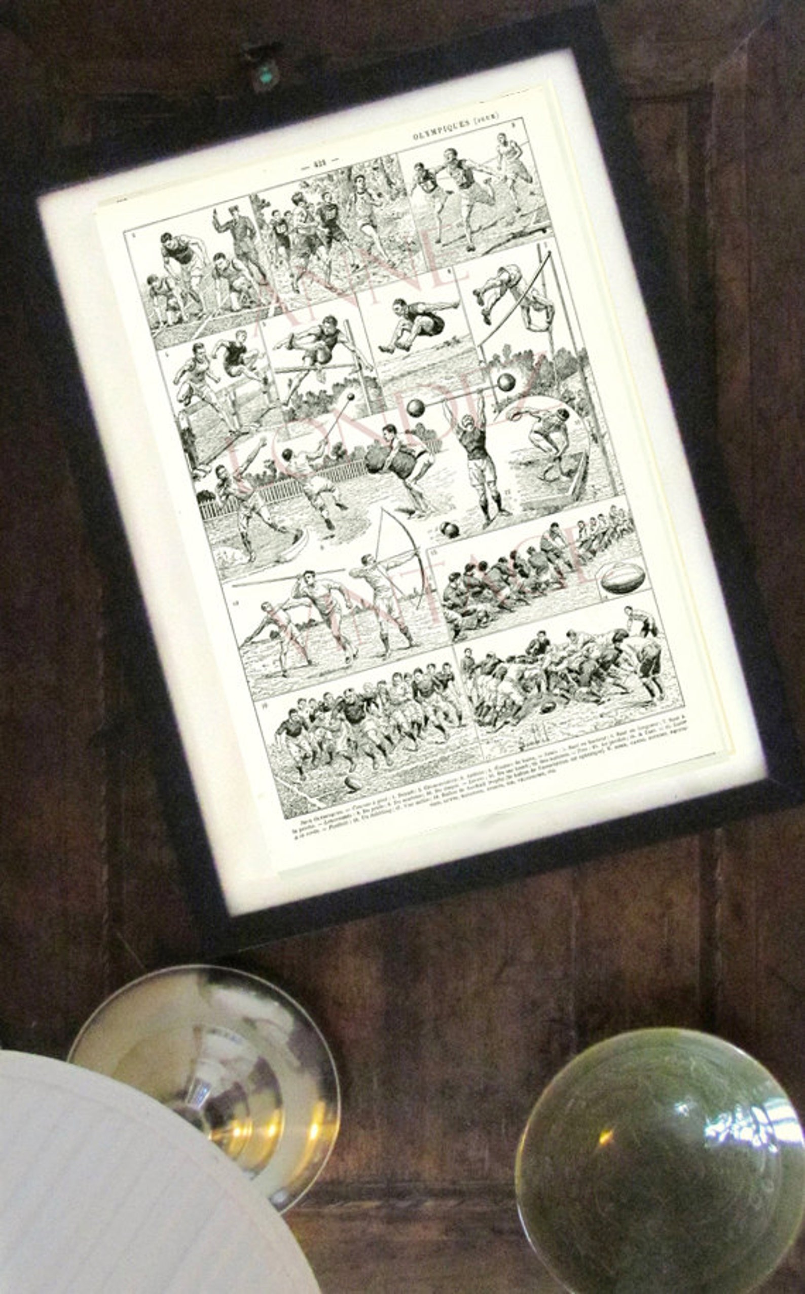 1922 Vintage Sports Wall Art Sports Poster Olympic Games Etsy