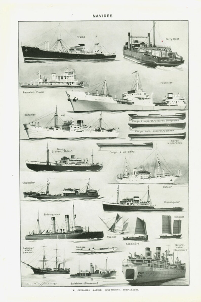 1948 Vintage Boat Print Vintage Nautical Boat Decor Antique Etsy