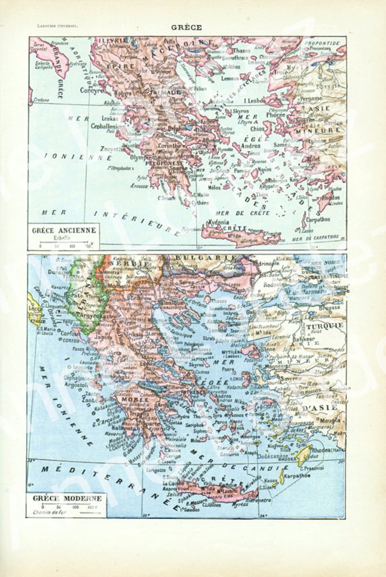 Antique Greece map 1922, Typical map of Greece, French map Greek decor Greek present for trainer place of work decor, Aged maps, Map print wall artwork picture about Printable Maps of Greece identify Antique Greece map 1922, Traditional map of Greece, French map Greek decor Greek reward for trainer place of work decor, Outdated maps, Map print wall artwork