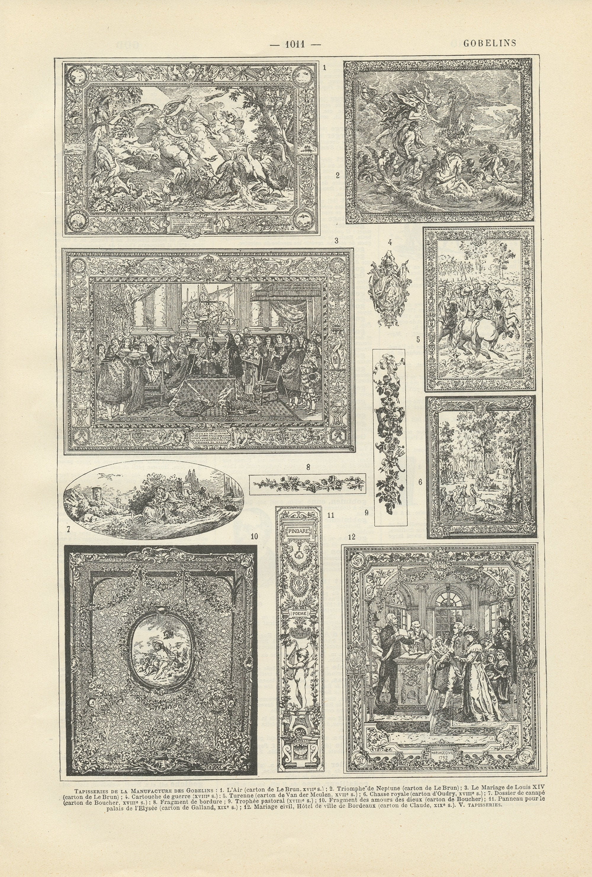 1922 Illustration de Tapisserie Broderie Vintage Cadeau Déco Arts Du Fil Brodeuses Page Dictionnaire