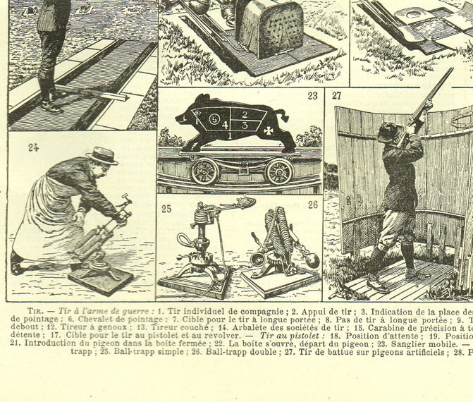 1922 Gravure Ancienne de Tir à La Carabine Tir Au Fusil Stand Armes Feu Cadeau Pour Chasseur Page Di